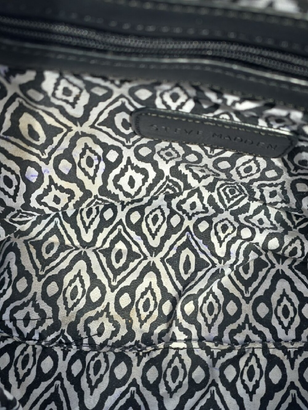 Steve Madden Black Perforated Tote Satchel - Picture 8 of 11